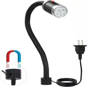 LED 마그네틱 구스넥 라이트 10W 6500K 1000LM 110V 플렉시블 작업대용 강력한 베이스가 있는 유연한 선반