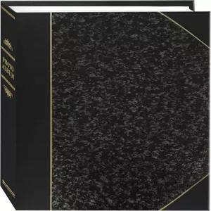 파이오니어 사진 앨범 LBT57/SM 50포켓 실버 마블 및 블랙 레저 스타일 가죽 커버 5 x 7인치 프린트용