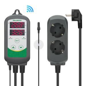 INKBIRD ITC-308-WIFI 가열 및 냉각 온도 컨트롤러, 스마트 교정 가능 콘센트 온도조절기, 방수 수족관 프
