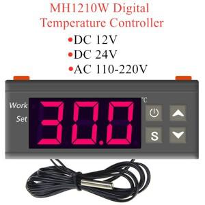 AC110-220V 디지털 온도조절기 마이크로 컴퓨터 온도계 조절기, MH1210W, DC12V, 24V, NTC-50 ~ 110 C