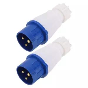 메카닉스티 2Pcs 16A 3핀 CEE 산업용 플러그 커넥터 220240V 2P+E IP44 방수 항공 남성