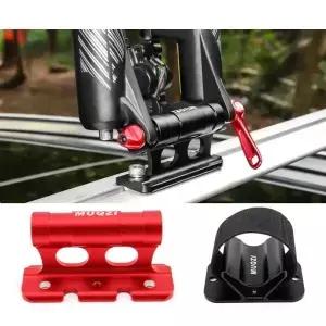 합금 MTB 자전거 자동차 랙 마운트 퀵 릴리스 스루 액슬 프론트 포크 바퀴 고정 브래킷 홀더 운반 어댑터