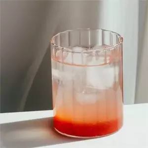무손잡이 내열 유리 컵 300ml 강화 일자형 유리 컵 홈카페
