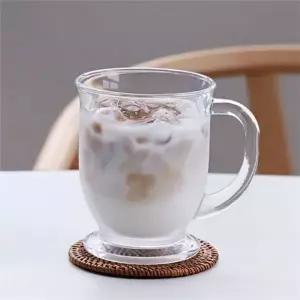 강화 유리 손잡이 컵 440ml 내열 손잡이 유리 컵 홈카페 음료유리컵