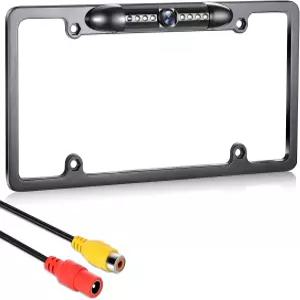 GLK 백업 카메라 AHD 1080P 번호판 7개의 LED가 장착된 나이트 비전 후방 뷰 리버스 1224V 차량용 와이드