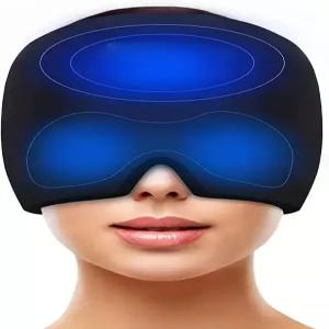 젤로 덮인 두통 및 편두통 캡 편안한 압박 요법 디자인의 마스크 검은색