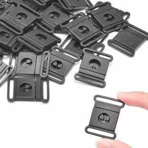 쿠비고 100팩 3/4인치 안전 분리 버클 브라 펫 칼라 하네스 스트랩 부품 액세서리용 퀵 릴리스 플라스틱