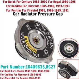 자동차 라디에이터 커버 캡 15LB 10409635 RC27 쉐보레 폰티악 콜벳 뷰익 센추리 1985-2002 캐딜락용