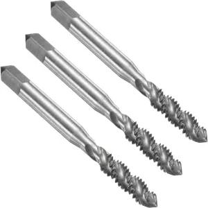 uxcell 2pcs 나선형 플루트 나사산 1/420 UNC 2B 기계 비트 코팅되지 않은 나사 수리 도구 M2 고속 강철