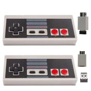 ZAMPAM USB 무선 컨트롤러 게임 컨트롤러, 2팩 OS, 추가 호환되는 기능 맥 (미니 네스와는 작동하지 Wi-Fi PC, 파이와 라즈베리 게임패드, 터보 2.4G 않음)