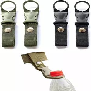 카슈누오 물병 홀더 클립 배낭용 퀵 릴리스가 있는 4Pcs 병 벨트 버클 하이킹 클라이밍 및 캠핑에 적합