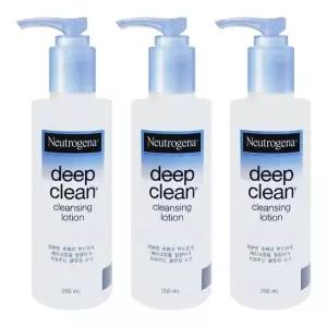 친절한탄씨 뉴트로지나 딥클린 클렌징 로션 200ml X 3개 클렌징로션 클렌징밀크 클렌징크림