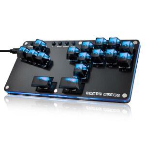 Sehawei Haute42 16Key All-Button Arcade Controller Fight for SOCD Keyboard-Supports Swap with Functions,Arcade PC/Ps3/Ps4/Switch Hot Gamerfinger Street Stick Mini Turbo & Game Plus