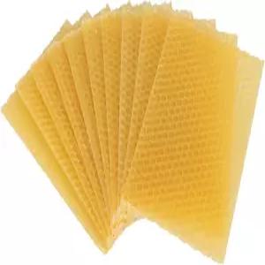 Haosie 10Pcs 밀랍 스트립 5.1x3.5인치 시트 DIY 양초 제작 가구 바닥 연마용 꿀벌 꿀