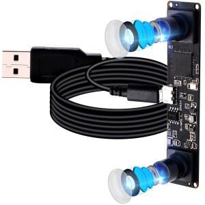 컴퓨터용 듀얼 렌즈 USB 카메라 모듈 산업용 쌍안경 60fps 고속 조각기 UVC - 미니 레이저 960P USB2.0 라이트번 PC