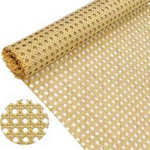플라스틱 라탄 웨빙 롤 16x20인치 인조 지팡이 시트 직조 재료 PE 메쉬 캔 수리 용품 DIY 프로젝트 가구