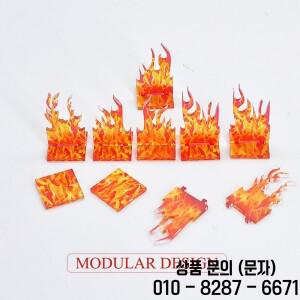 불의 벽 미니어처(8개 세트) 던전 앤 드래곤 패스파인더 및 기타 테이블탑 RPG용  효과 지형