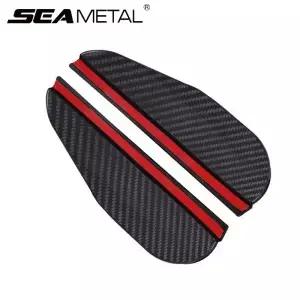 SEAMETAL 2PCS 자동차 백미러 비 눈썹 탄소 섬유 범용 방패 반전 미러 레인 커버 Accessorie