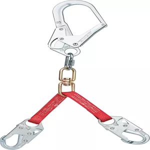 3M Protecta PRO 1351001 24인치 웹 철근 어셈블리 위치 지정 중앙 회전 강철 후크 다리 끝 스냅 310파운드