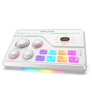 PC/PS4용 음성 변환기/노브 마이트 기능이 있는 FIFINE 오디오 믹서, 게이밍/스트리밍용 RGB 믹서(3가지 EQ