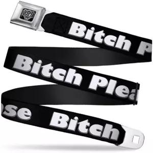 안전벨트 블랙/화이트 레귤러 BITCH PLEY