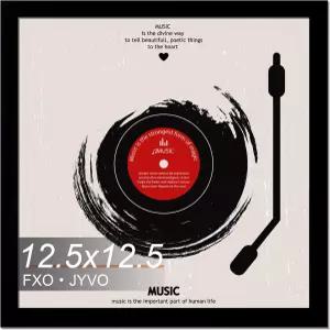 벽 디스플레이 앨범 커버용 Fxojyvo 비닐 레코드 프레임 있는 12인치 LP 블랙 12.5 x 1팩/블랙