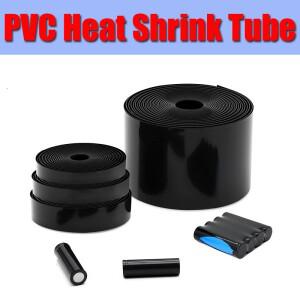 5M 검정색 폭 25mm ~ 180mm PVC 열수축 튜브 18650 배터리 랩 팩 절연 케이블 보호 슬리브 리튬 필름 케이