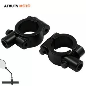 쌍 M8 M0 22mm 오토바이 미러 마운트 홀더 혼다 먼지 핏 자전거 ATV 쿼드 4 휠러 용 브래킷 클램프