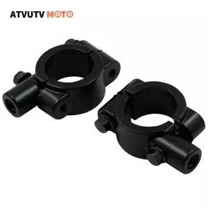 오토바이 미러 마운트 홀더 브래킷 클램프 더트 피트 자전거 ATV 쿼드 4 휠러용 M8 M0 22mm 쌍