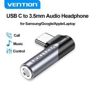 Vention 타입 C to 3.5mm 오디오 잭 여성용 이어폰 헤드폰 AUX 커넥터 USB 어댑터 샤오미호환 화웨이호환