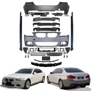 BMW 5 520i 525i 530i 535i F10 F18용 F10 M 테크 MT 스타일 바디킷 (앞/뒤 범퍼 사이드 스커트 포함) M 스