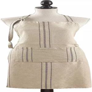 SARO 라이프스타일 페르미 메종 컬렉션 스트라이프 리넨 에이프런/1117.N01 28인치 x 35인치 내추럴