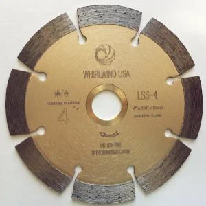 WRUNDY USA LSS 4인치 다이아몬드 톱날 건조 또는 습식 절단 날카로운 콘크리트 돌 벽돌 조적 확장 커터