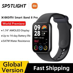월드 프리미어 글로벌 버전 Xiaomi 스마트 밴드 8 Pro 1.74인치 AMOLED 디스플레이 최대 14일 배터리 수명