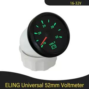 방수 52mm 전압계 볼트 게이지 8-16V 16-32V 보트 자동차 오토바이 요트 유니버설 12V 24V 7 색 백라이트