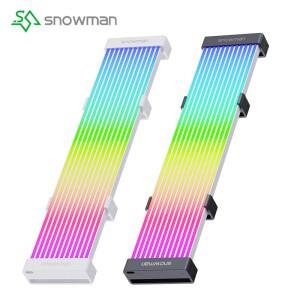 스노우맨 A40 플렉시블 RGB LED 라이트 스트립 바 보드 커버 (컴퓨터 파워 서플라이 ATX 24핀 GPU 비디오