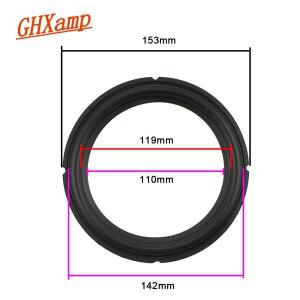 Ghxamp 6.5 인치 스피커 고무 엣지 서스펜션 153mm 소프트 서라운드 사이드 수리 부품 jbl호환 A606 LX400