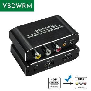 HDMI to AV 컨버터 1080P RCA 컴포지트 입력을 출력으로 변환 (플스호환  apple 호환 TV  FireTV  DVD  xbo