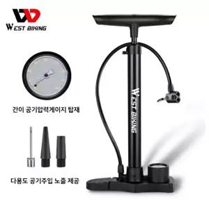 WEST BIKING 자전거 공기펌프 공기 주입기 압력 게이지 다용도 노즐 제공-WFMSW2A