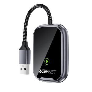 ACEFAST USB C A 유선에서 무선 카플레이 어댑터 애플 호환/안드로이드 오디오 자동 연결 차량 스마트 시스
