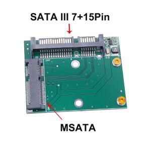 mSATA SSD에서 3.0 어댑터 카드로 변환 2.5인치 인터페이스 5cm III PC 컴퓨터 컨버터