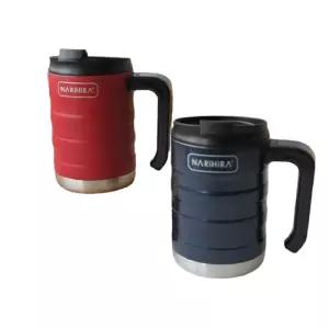 사무실 캠핑 손잡이 보냉컵 500ml 콜드핫 보온 아이스 환경보호