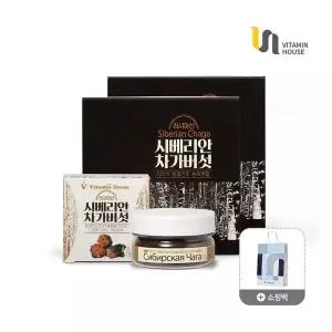 {백화점 상품} 비타민하우스 가정의 달 시베리안 차가버섯(4통) 선물세트 2세트+쇼핑백 2개 (2027-01-31) 4