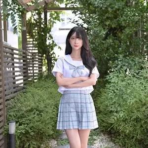 [교복몰]고품질 TBZ 교복몰 바람부는 하늘 체크 일본여고생 세라복 (반팔) 졸업사진컨셉 여학생교복 WFMER