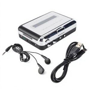 카세트 플레이어 USB 테이프-PC MP3 CD 스위처 클리어 스테레오 컨버터, 헤드폰으로 오디오 음악 캡처 카세트-MP3 컨버터 마이크로 레코더