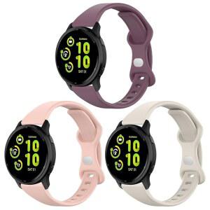 Lzwldan 3팩 슬림 워치 밴드, Garmin Vivoactive 6 /5 /3 /Venu Sq 2 Plus, 20mm 소프트 실리콘 밴드 스포츠 교체 스트랩, Forerner 55 /165 /645 /245 음악 스마트 워치용 스트랩
