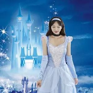 [교복몰]고품질 TBZ 교복몰 유리구두 공주 블루 드레스 코스프레 졸업사진 코스프레사이트 졸사컨셉 WFMER
