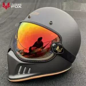레트로 오토바이 헬멧 바이저 고글 앞유리 SHOEI EXZERO RYC R980 IRONKING 68 벨 로얄