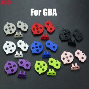 JCD 다채로운 고무 전도성 전도성 게임 세트 실리콘 시작 보이 게임 선택 콘솔용 키패드 패드 GBA 버튼