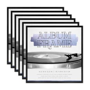 MCS 갤러리 6팩 알루미늄 비닐 블랙 12 앨범 레코드 아노다이징 프레임 X12 LP